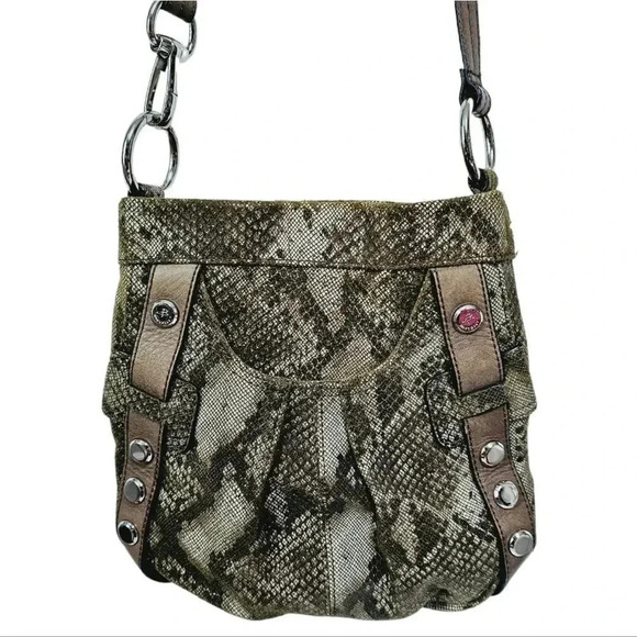 B.Makowsky snake print leather crossbody bag - Picture 2 of 11